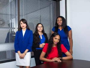 Team photo of Ral Obioha and her legal staff at The Law Office of Ral Obioha, PLLC in Houston, Texas.